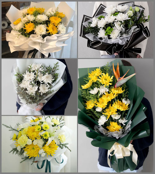江苏泰州泰兴市虹桥镇同德村白事花束代送